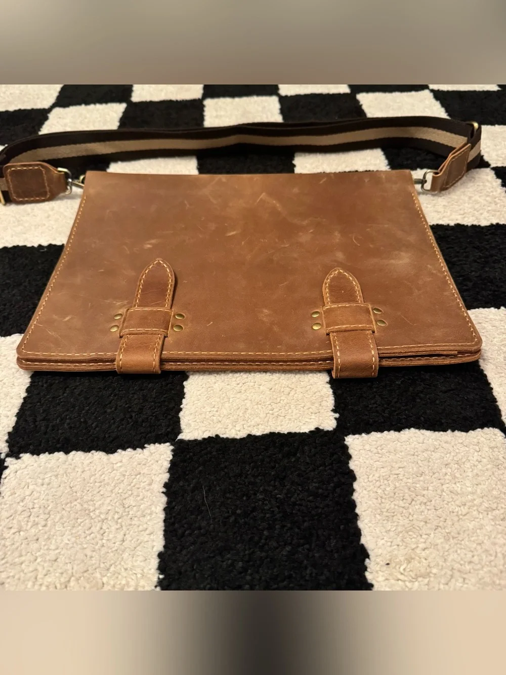 Robrasim Handmade Leather Sketchbook Cover Messenger Bag